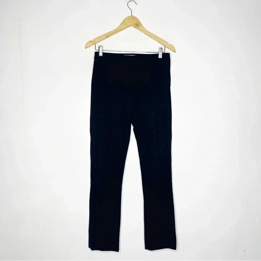 MM Lafleur Black Skinny Pants Size 8 Side Zip Closure Work Pants Cotton Stretch